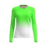 Crew Gradiant Haut Manches Longues Filles-Vert Fluo,Blanc