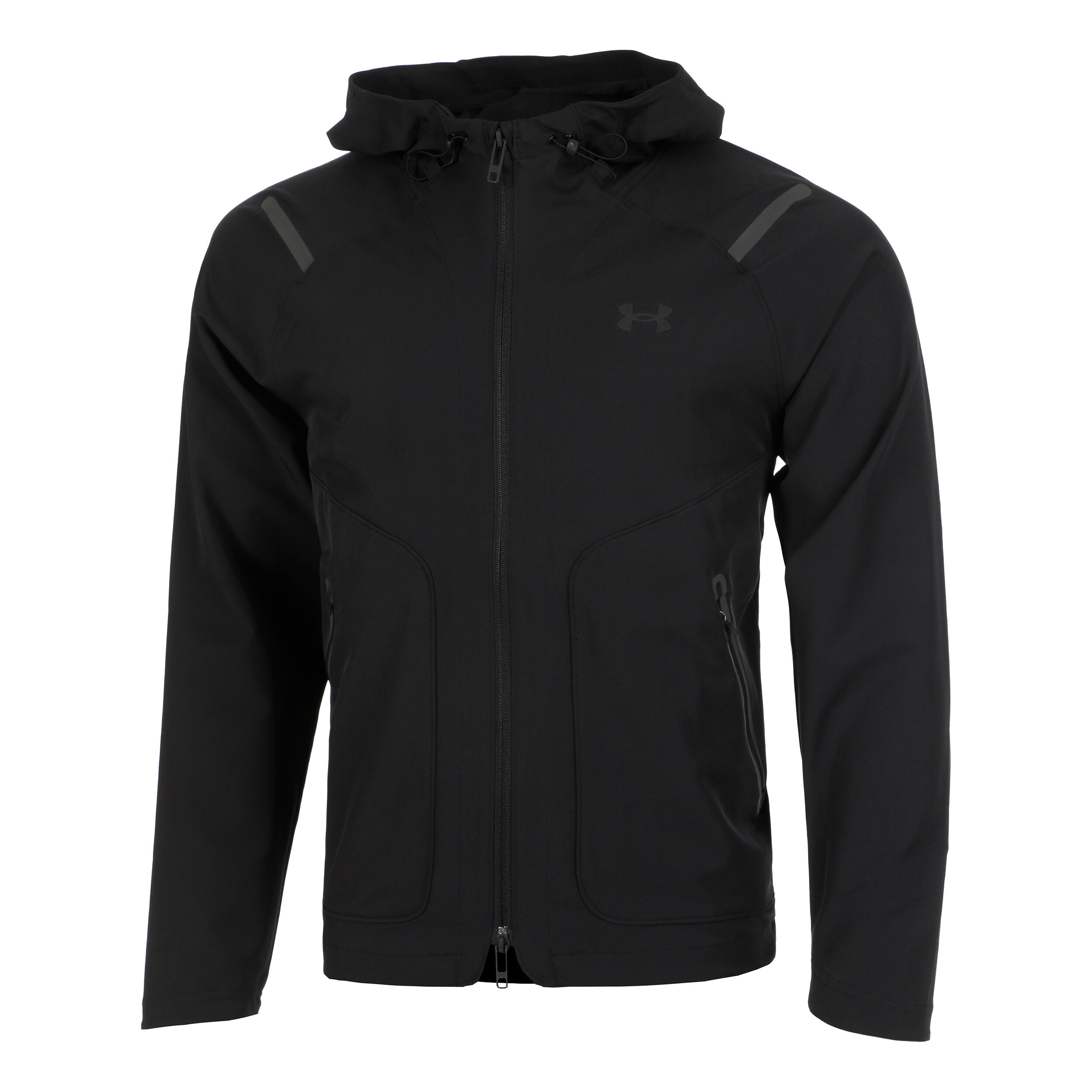 Mens black under armour jacket discount