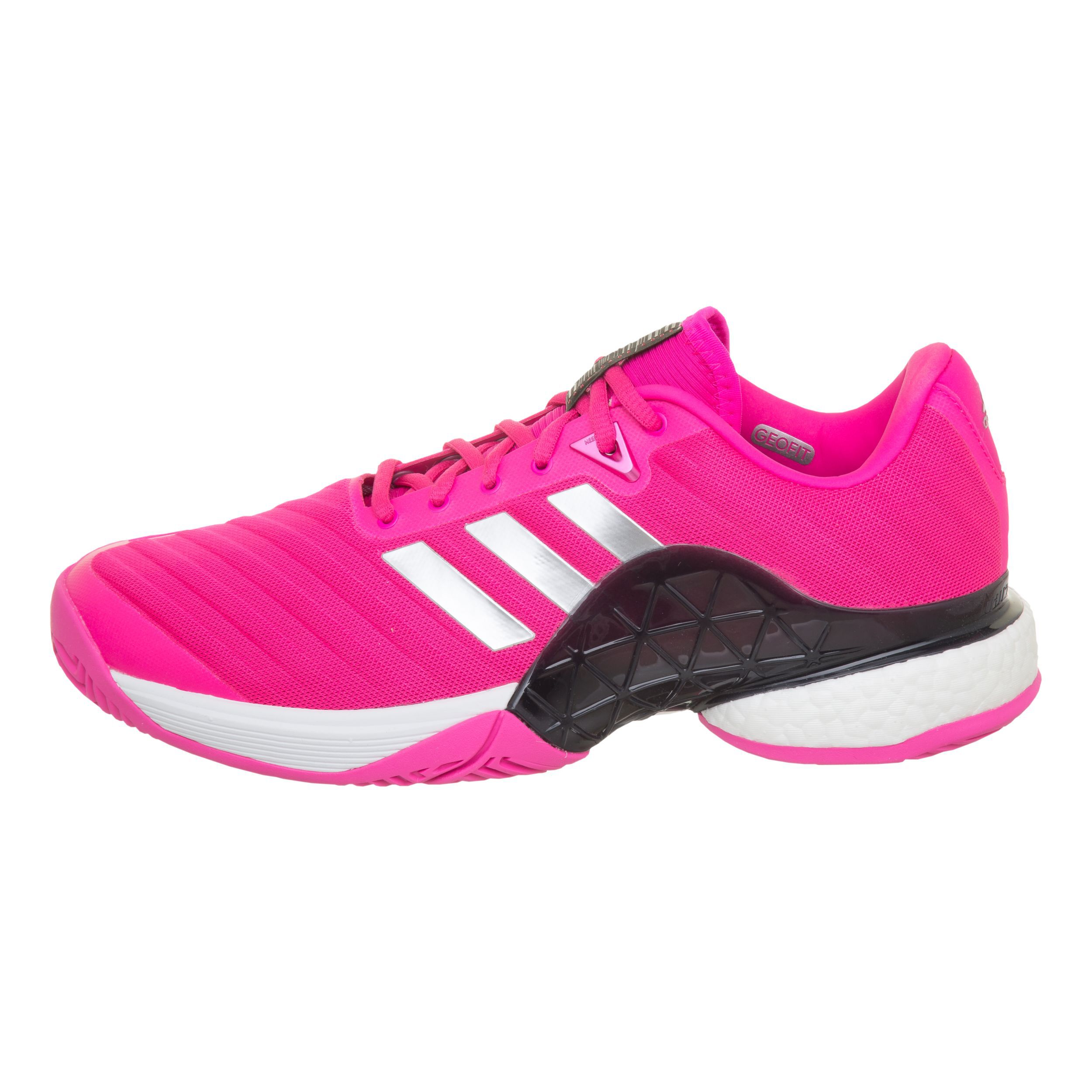 Buy adidas Barricade 2018 Boost Chaussures Toutes Surfaces Hommes Pink Blanc online Tennis Point FR