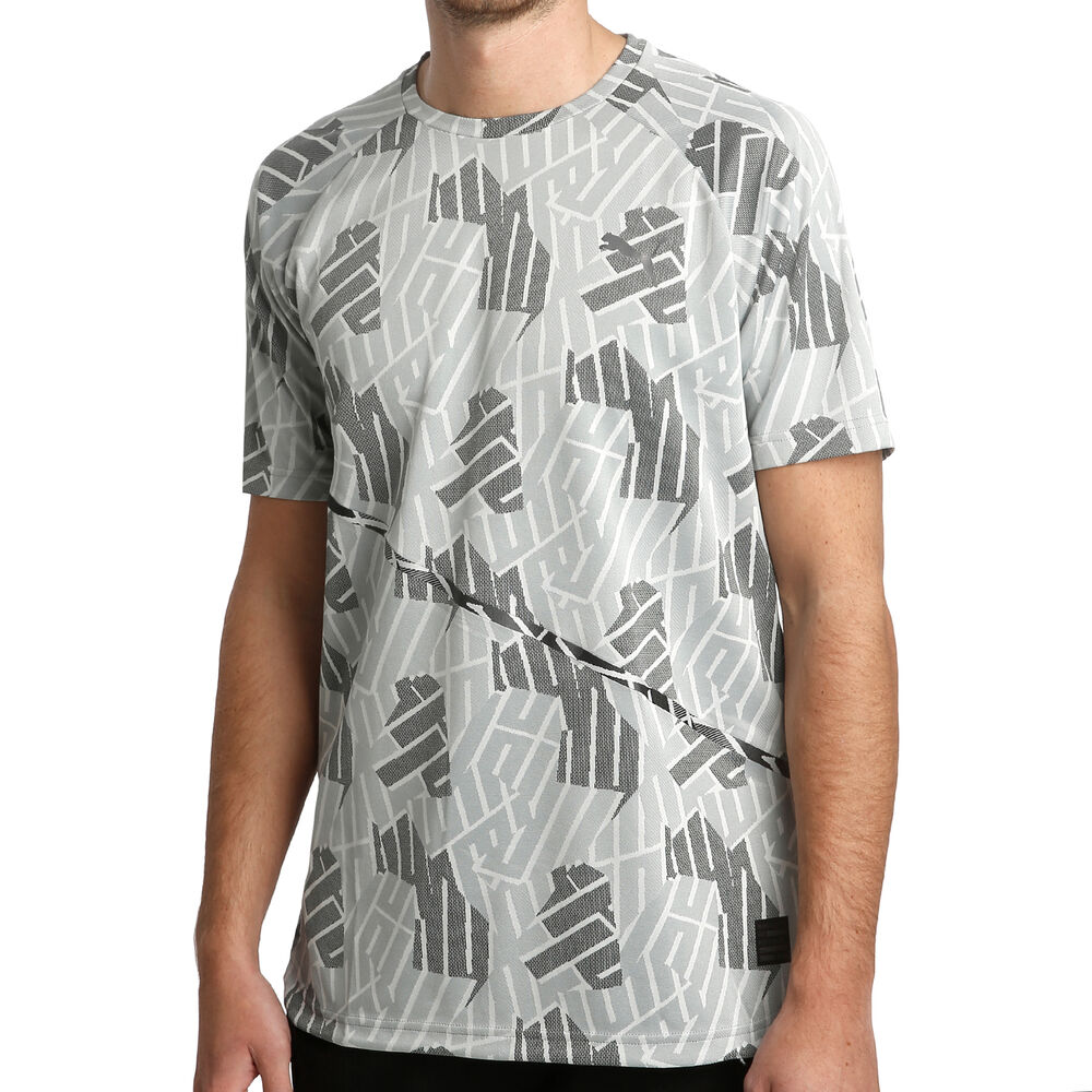 Puma Burned Tech T-shirt Hommes - Gris Clair , Gris Foncé