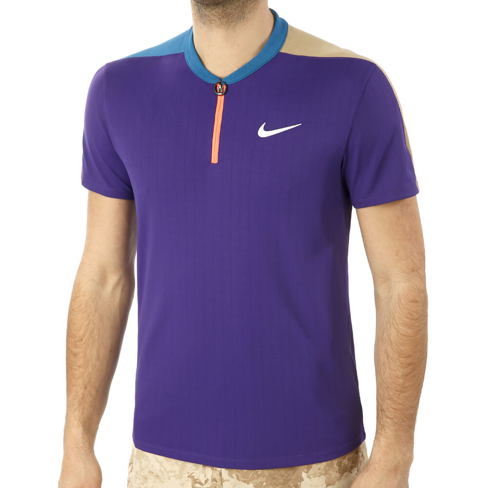 Nike Court Breathe Slam MB Polo Hommes - Violet , Multicouleur