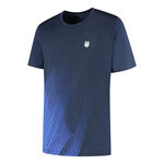 K-Swiss K-Swiss KS AP HYPERCOURT PRINT CREW 6 T-shirt Hommes-bleu fonc&eacute;