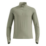 Vêtements Odlo Odlo Zeroweight Warm Mid Layer 1/2 Zip Maillot De Course Hommes-Vert Olive