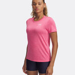 V&ecirc;tements Under Armour Under Armour Tech Twist T-shirt Femmes-Pink,Blanc