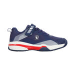 Chaussures de tennis Quiet Please Quiet Please Match Velcro Clay Chaussure Terre Battue Enfants-Bleu,Rouge