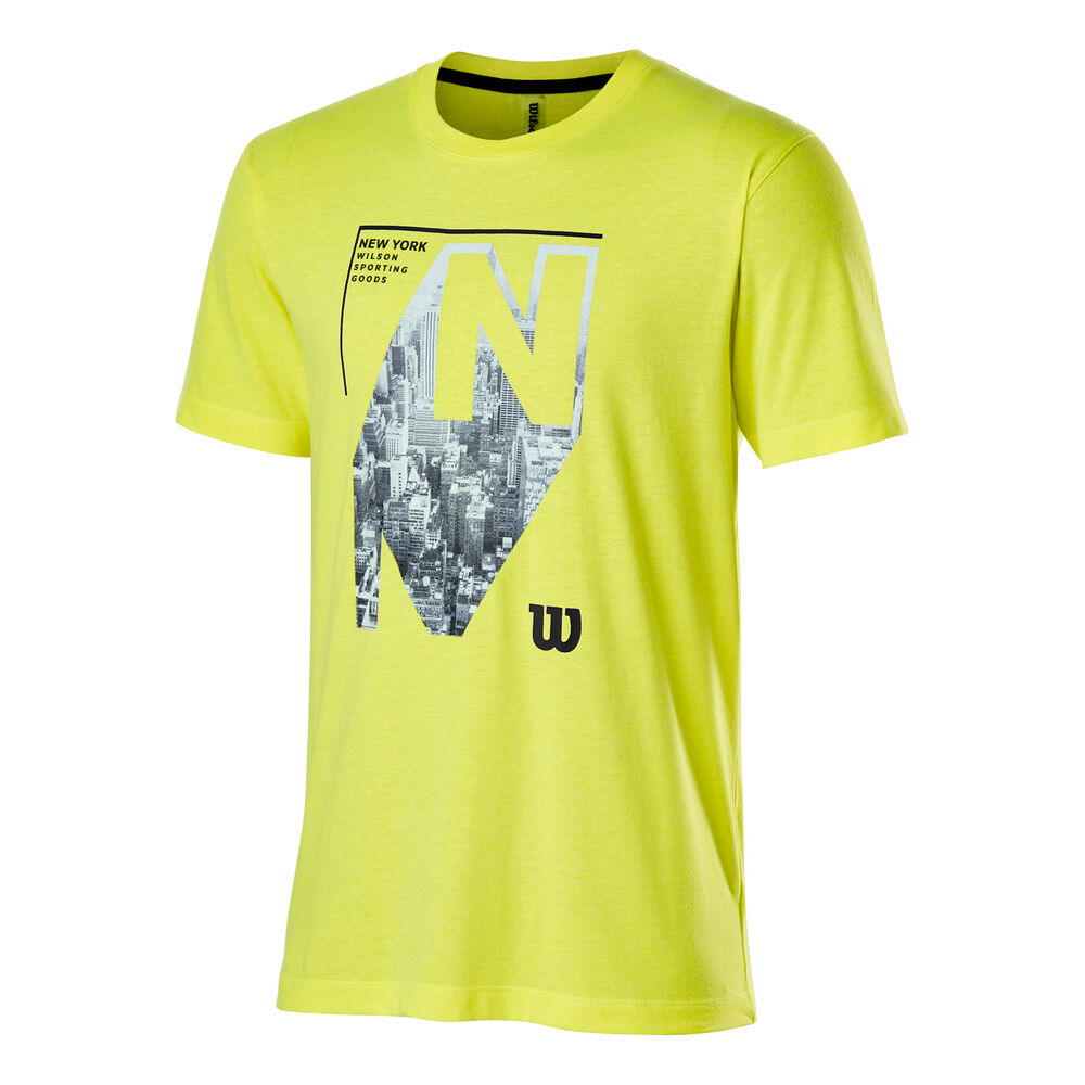 Wilson Chi CTN T-shirt Hommes - Jaune , Multicouleur