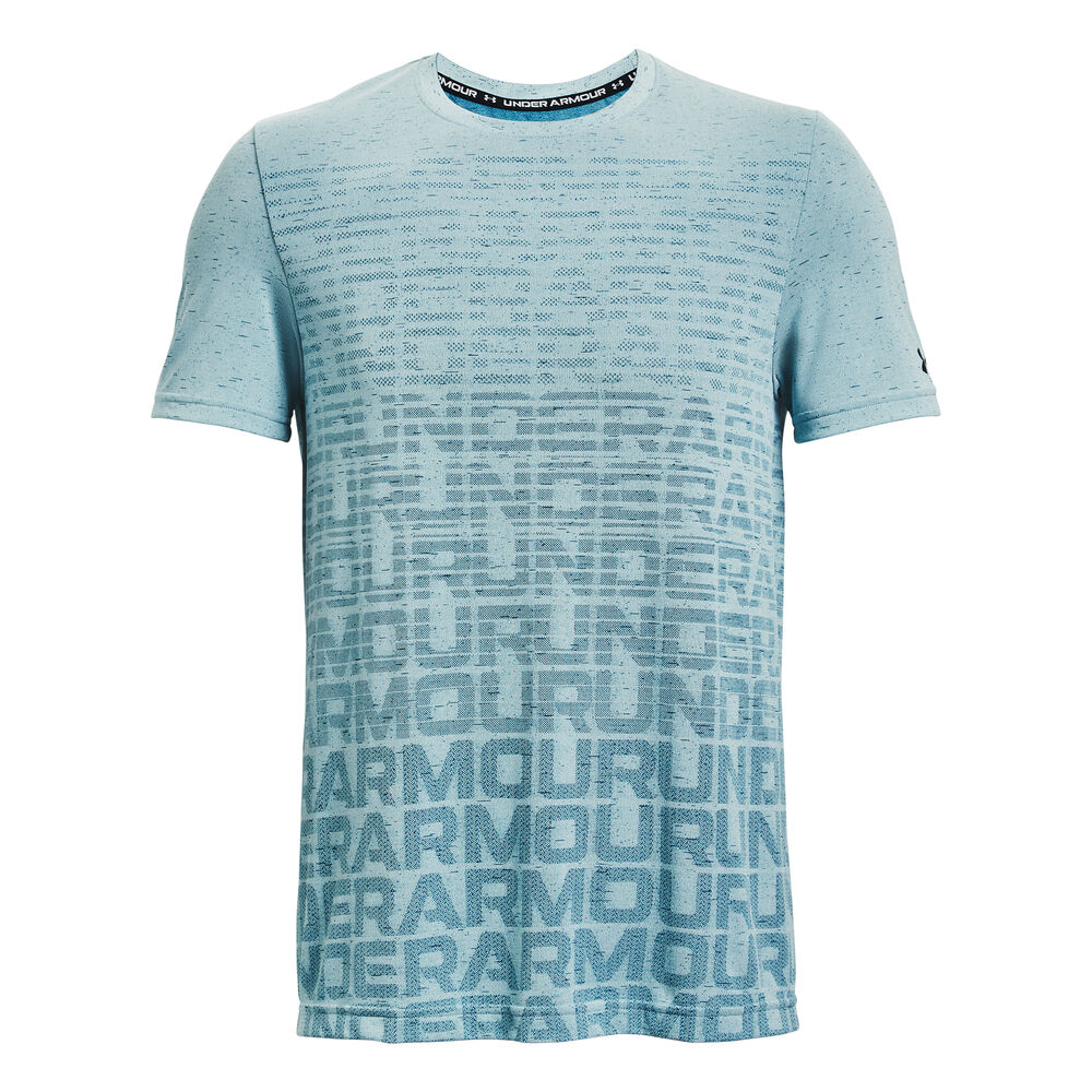 Under Armour Seamless Wordmark T-shirt Hommes - Bleu Clair
