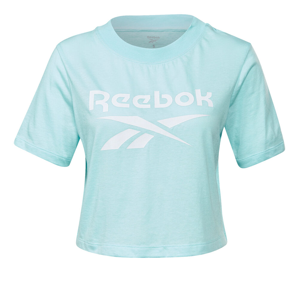 Reebok Ripped Crop T-shirt Femmes - Bleu Clair , Blanc