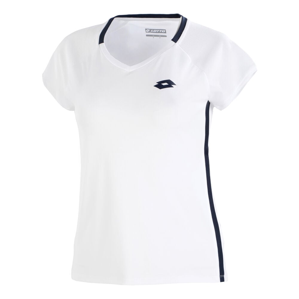 Lotto Squadra II PL T-shirt Femmes - Blanc , Bleu Foncé