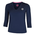Vêtements BIDI BADU BIDI BADU Crew V-Neck Haut Manches Longues Femmes-Bleu Foncé