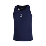 Vêtements Quiet Please Quiet Please Racerback Débardeur Tank Top Filles-Bleu Foncé,Blanc