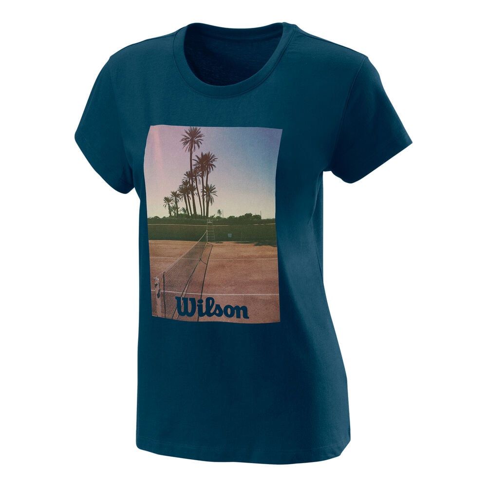 Wilson Scenic Tech T-shirt Femmes - Bleu Foncé , Multicouleur