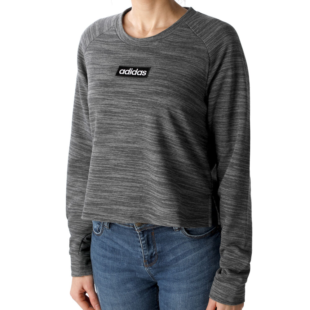 adidas Essentials FT Sweat-shirt Femmes - Gris Foncé, Noir