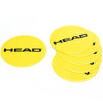 Accessoires pour entra&icirc;neurs HEAD HEAD Marquage Arriv&eacute;e Pack De 6 Rond-Jaune