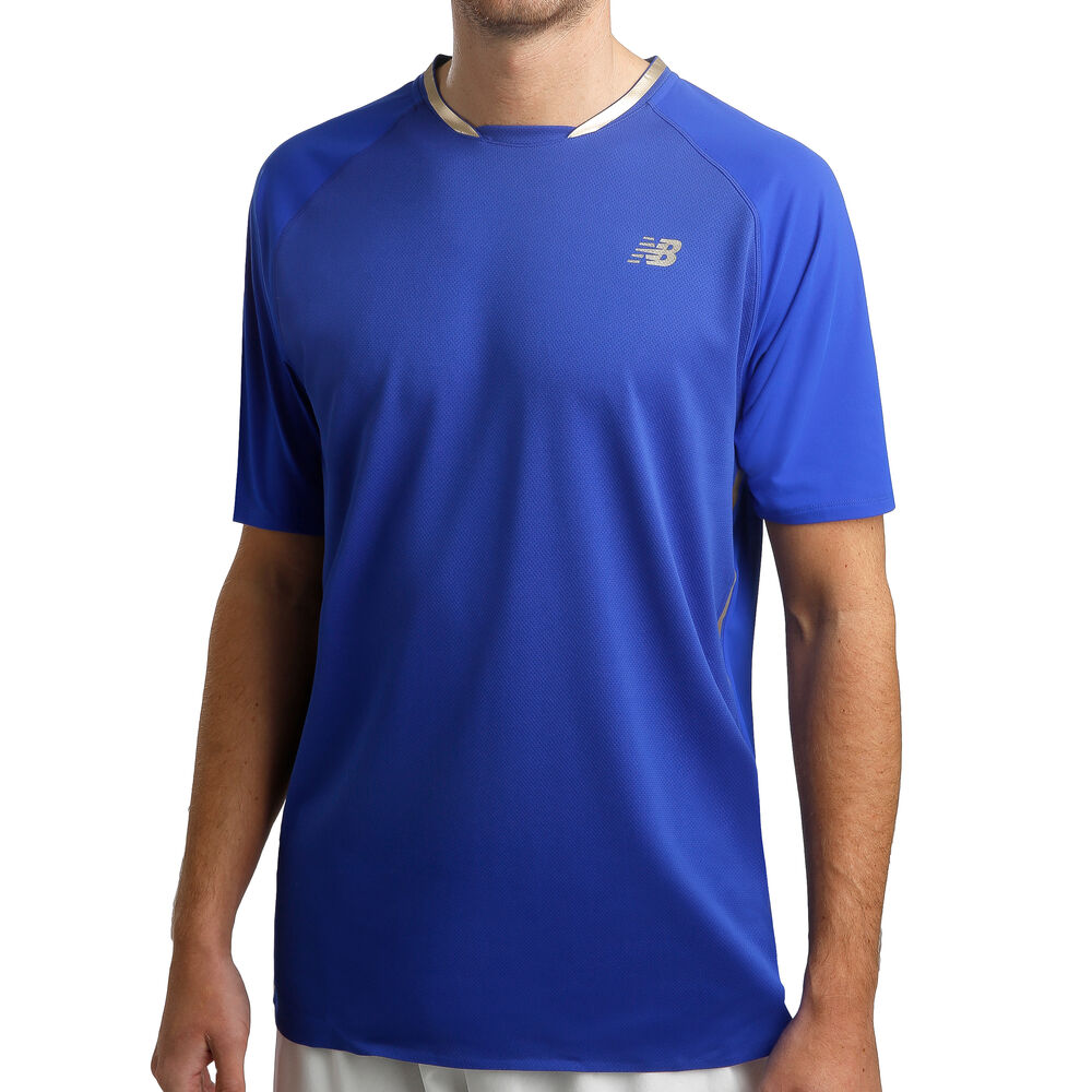 New Balance Tournament Movement T-shirt Hommes - Bleu , Or
