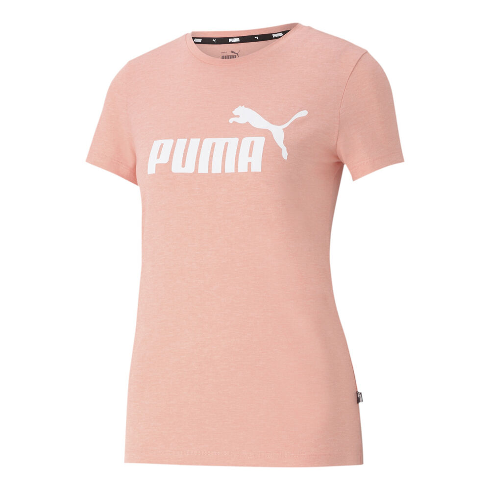 Puma Essential Logo Heather T-shirt Femmes - Abricot, Blanc