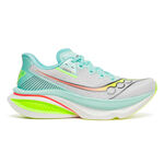 Chaussures de running Saucony Saucony Endorphin Azura Chaussure de running sans stabilisateurs Femmes-blanc, turquoise