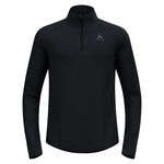 Vêtements Odlo Odlo Zeroweight Warm Mid Layer 1/2 Zip Maillot De Course Hommes-Noir