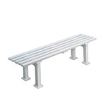 Équipement court de tennis Tegra Tegra Banc 1,5m Sans Dossier-Blanc