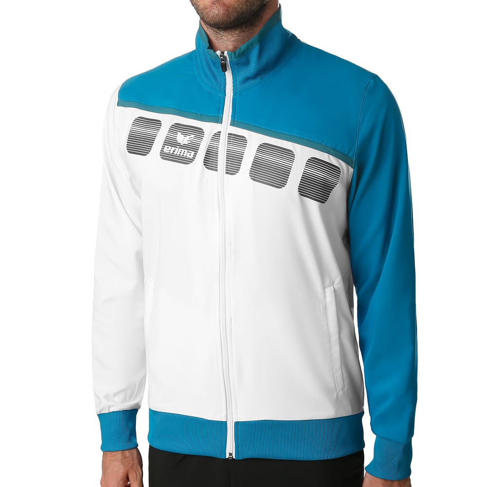 Erima 5-C Veste De Survêtement Hommes - Blanc , Turquoise
