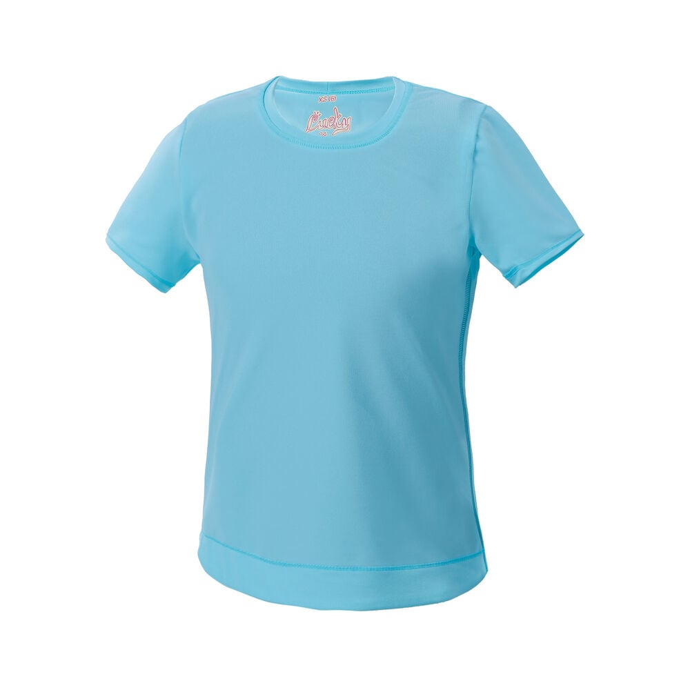 Lucky in Love Dynamik High-Low T-shirt Filles - Bleu Clair