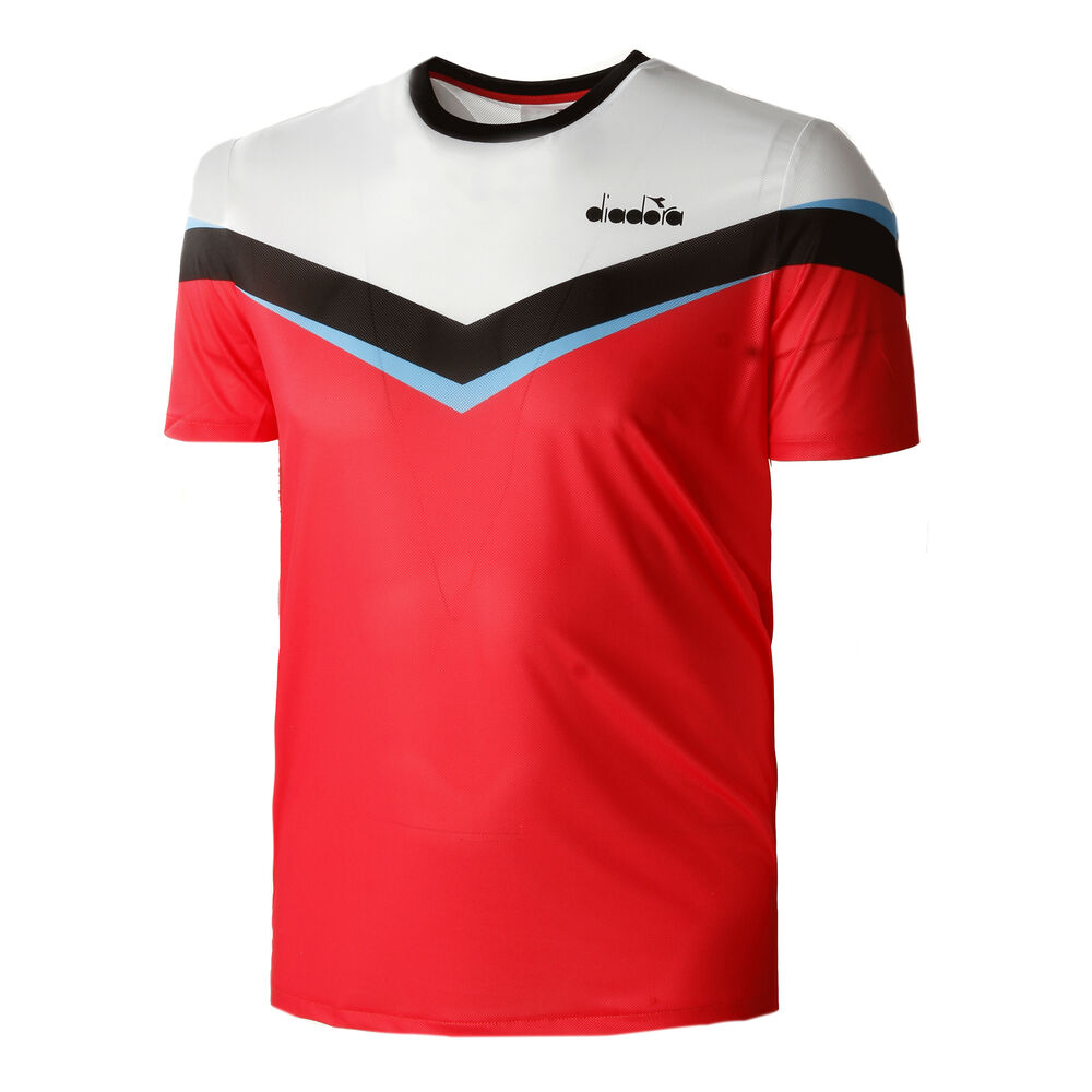 Diadora Clay T-shirt Hommes - Rouge , Blanc