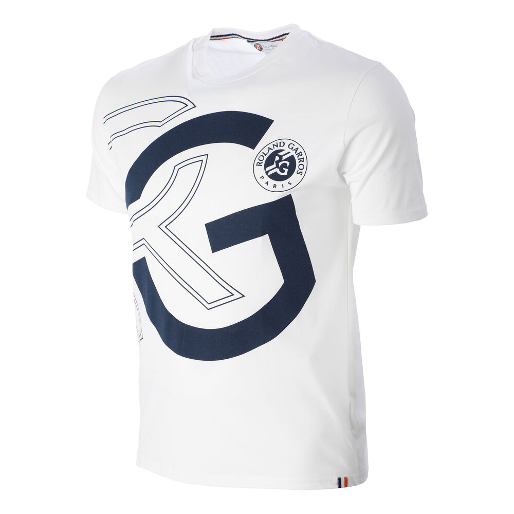 Roland Garros RG T-shirt Hommes - Blanc , Bleu Foncé