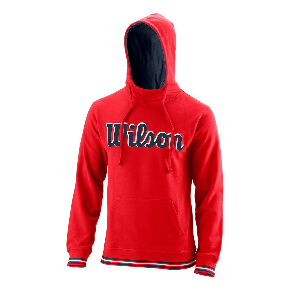 Wilson Chi Script Po Slimfit Sweat à Capuche Hommes - Rouge , Bleu Foncé
