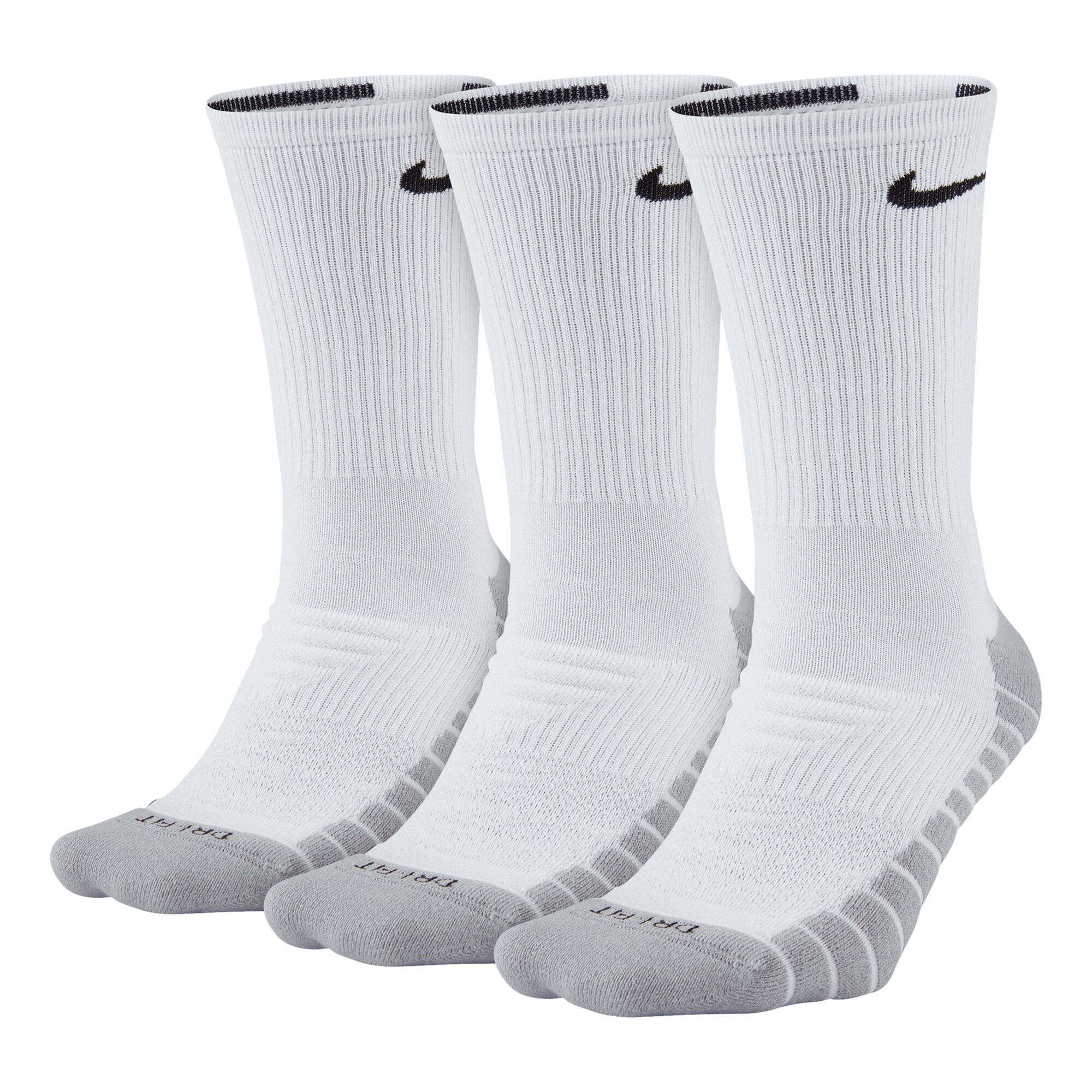 Nike Cushion Crew Paire de 3 chaussettes Homme Blanc/Noir FR