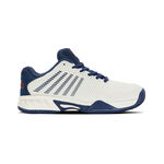 Chaussures de tennis K-Swiss K-Swiss Hypercourt Express 2 Chaussure Terre Battue Enfants-Blanc,Bleu Fonc&eacute;