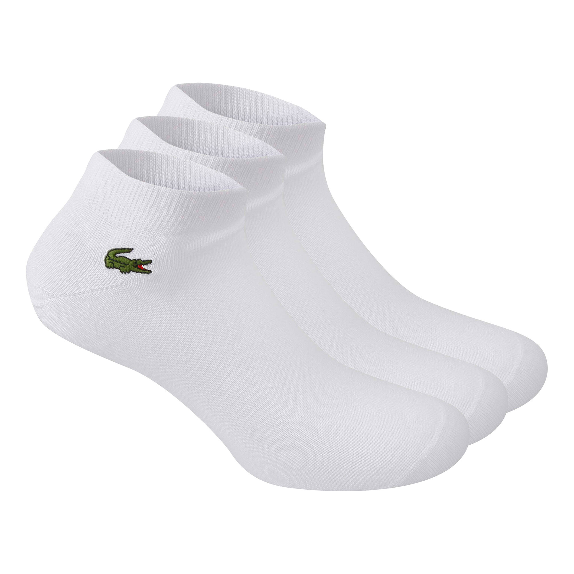Lacoste Chaussettes De Tennis Pack De 3 Blanc Vert Acheter En Ligne Tennis Point
