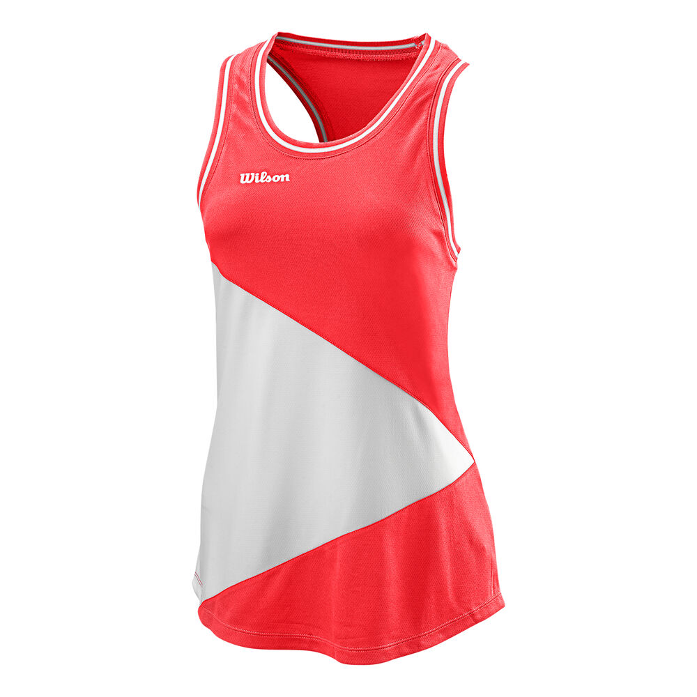 Wilson Team II Débardeur Tank Top Femmes - Corail , Blanc