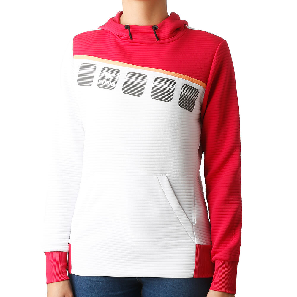 Erima 5-C Sweat à Capuche Femmes - Blanc , Pink