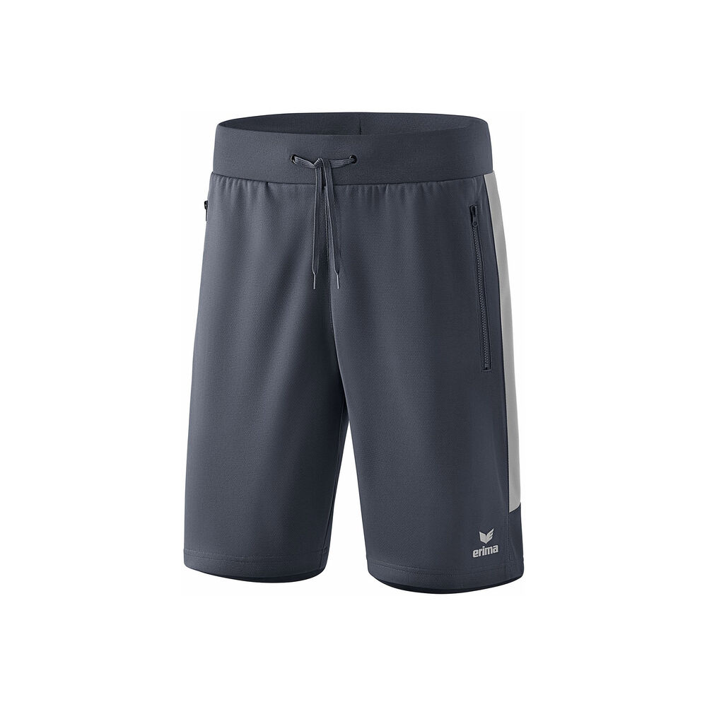 Erima Squad Shorts Hommes - Gris Foncé, Blanc