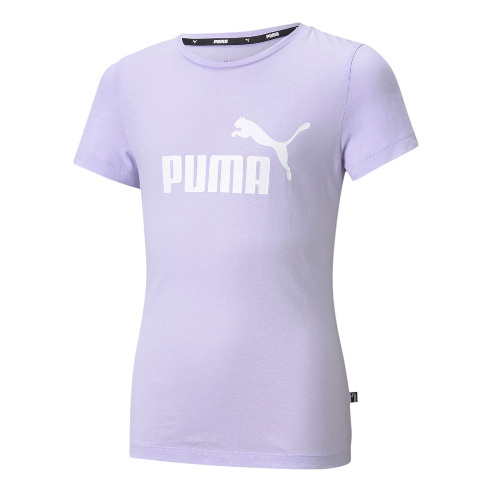 Puma Essential Logo T-shirt Filles - Lilas , Bleu Clair