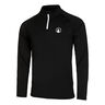Big Serve 1/4 Zip Haut Manches Longues Hommes-Noir,Blanc