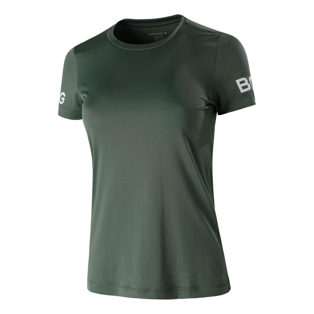 Björn Borg Slim T-shirt Femmes - Vert , Gris