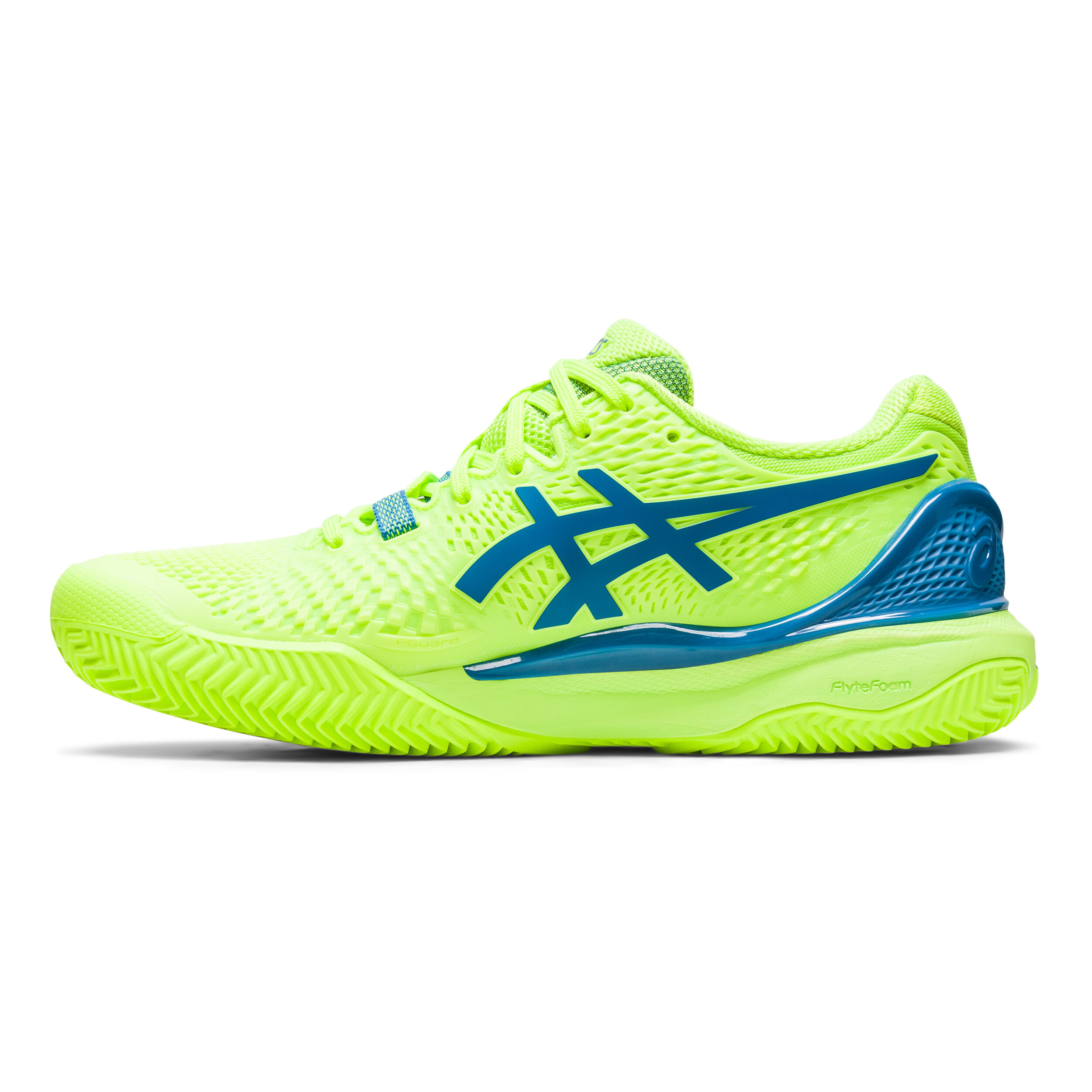 Buy ASICS Gel Resolution 9 Chaussure Terre Battue Femmes Vert Fluo