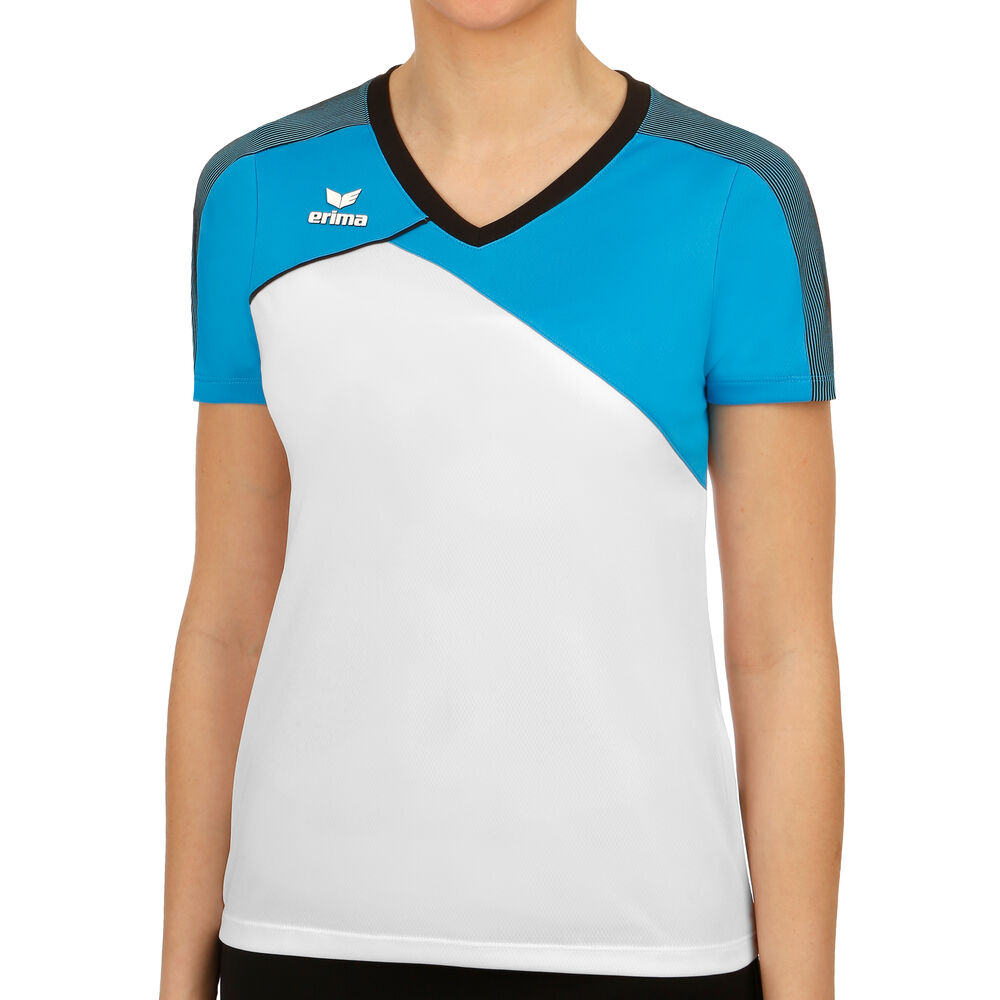 Erima Premium One 2.0 T-shirt Femmes - Blanc , Turquoise