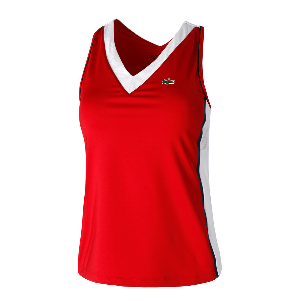 Lacoste Débardeur Tank Top Femmes - Rouge , Blanc
