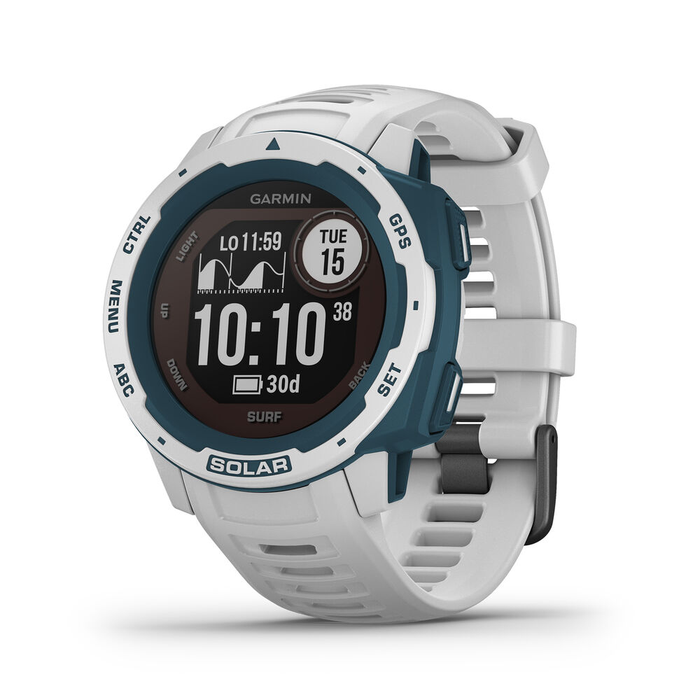 Garmin Instinct Solar Edition Montre Pulsomètre - Blanc , Bleu Petrol