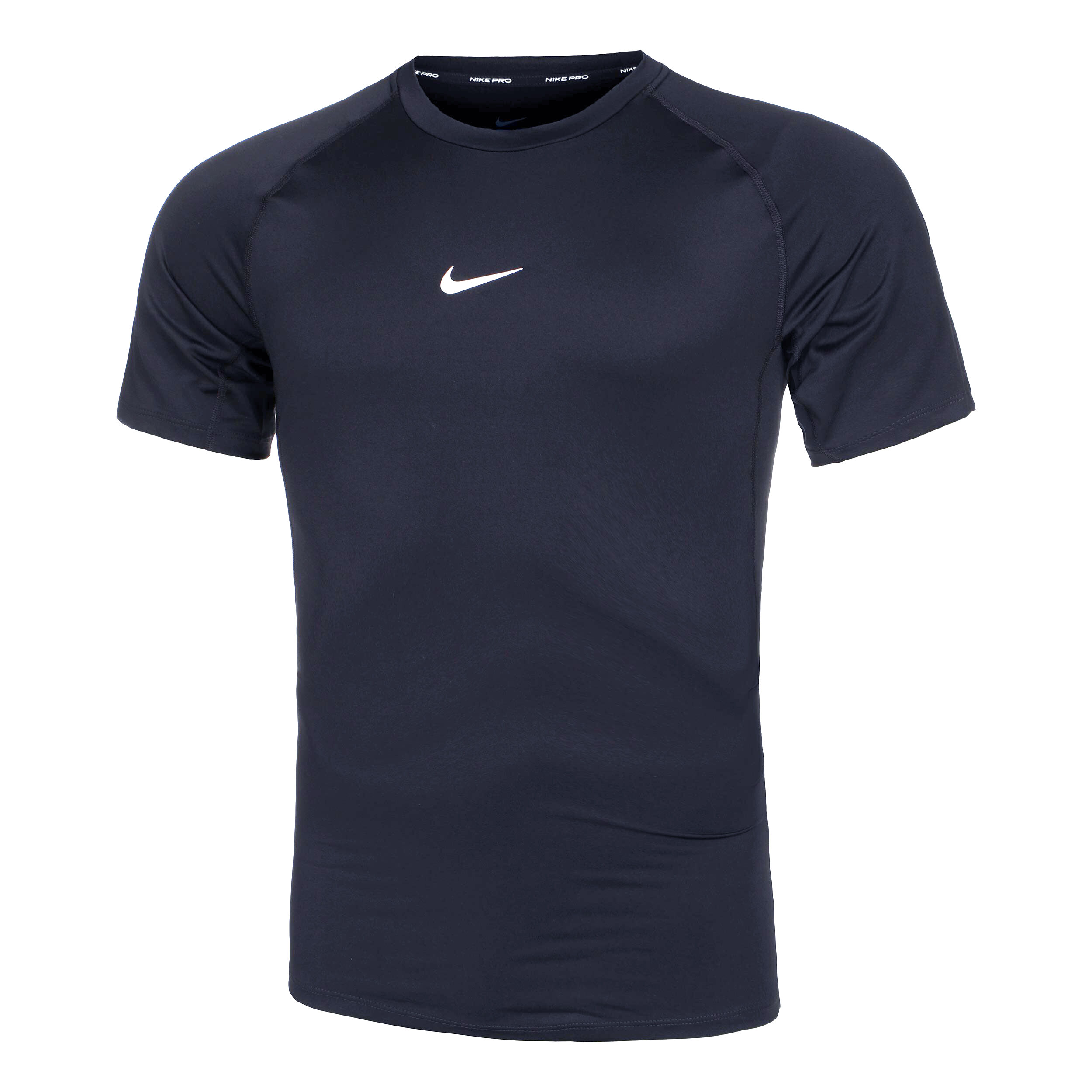 Dri Fit Pro Tight Fitness T shirt Hommes Bleu Fonce Blanc