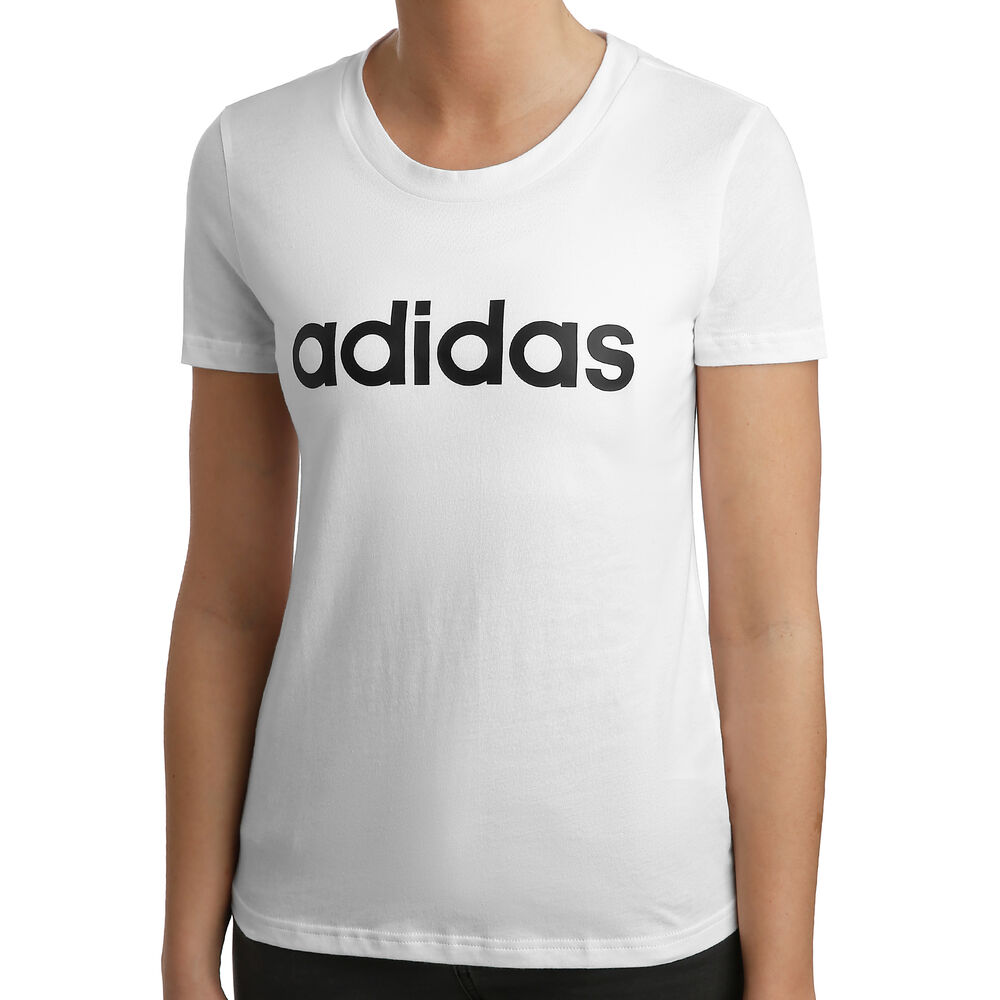 adidas Essentials Linear Slim T-shirt Femmes - Blanc , Noir