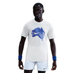 V&ecirc;tements de tennis Nike Nike Court Dri-Fit T-shirt Hommes-cr&egrave;me, bleu