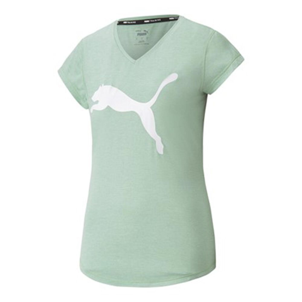 Puma Favorite Heather Cat T-shirt Femmes - Mint, Blanc