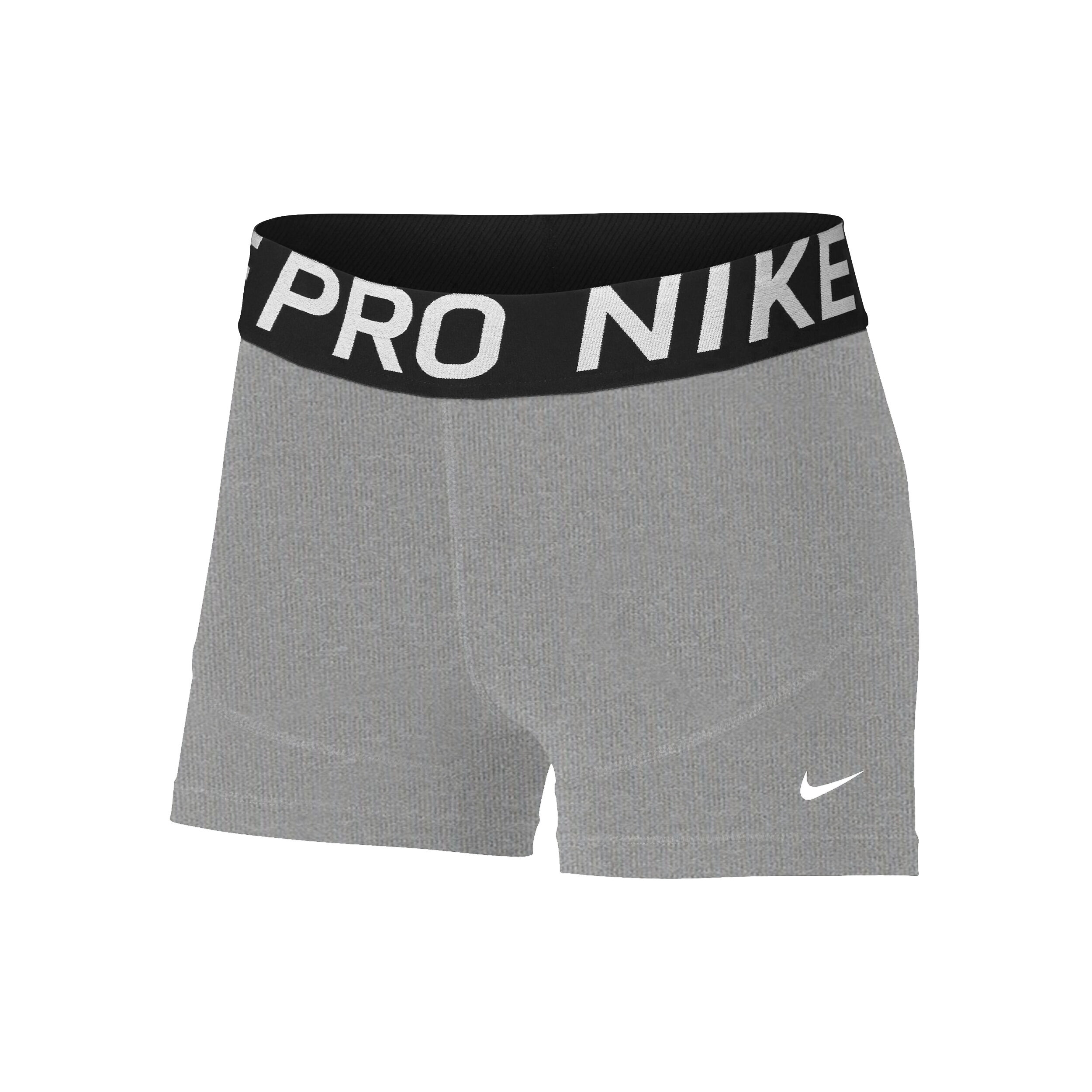 Buy Nike Pro Short Avec Poche balles Filles Gris Blanc online Tennis Point FR