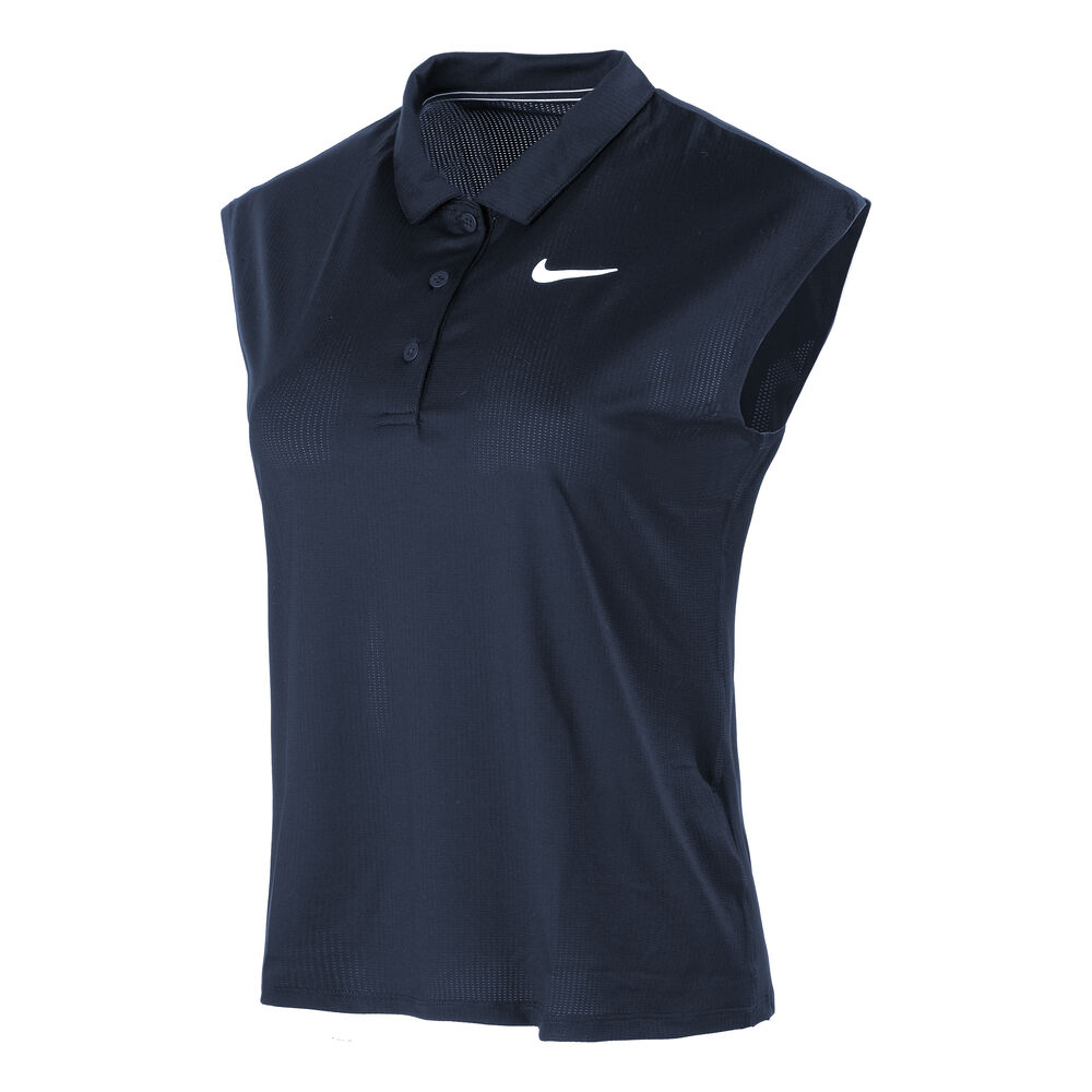 Nike Dri-Fit Victory Polo Femmes - Bleu Foncé , Blanc