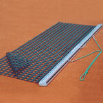 Équipement court de tennis Tegra Tegra Tapis De Balayage 2,0 X 0,75m Avec Profilé Alu, Tissus Résistant En Double Couche-Argent