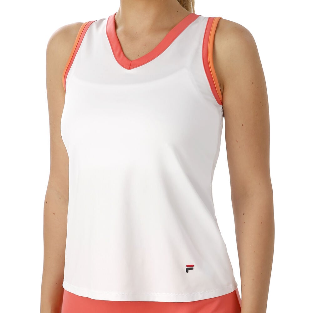 Fila Eva T-shirt Femmes - Blanc , Corail
