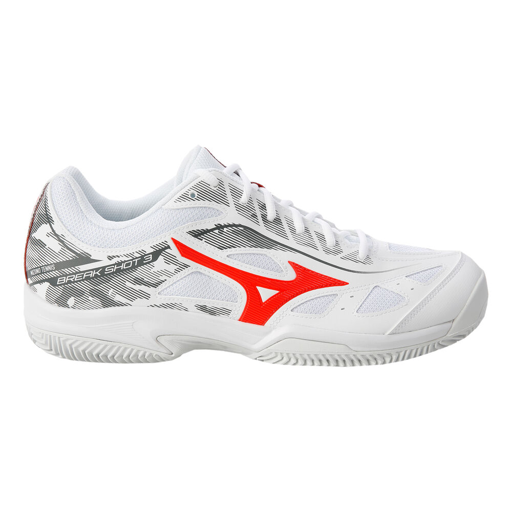 Mizuno Breakshot 3 CC Chaussure Terre Battue Hommes - Blanc , Gris